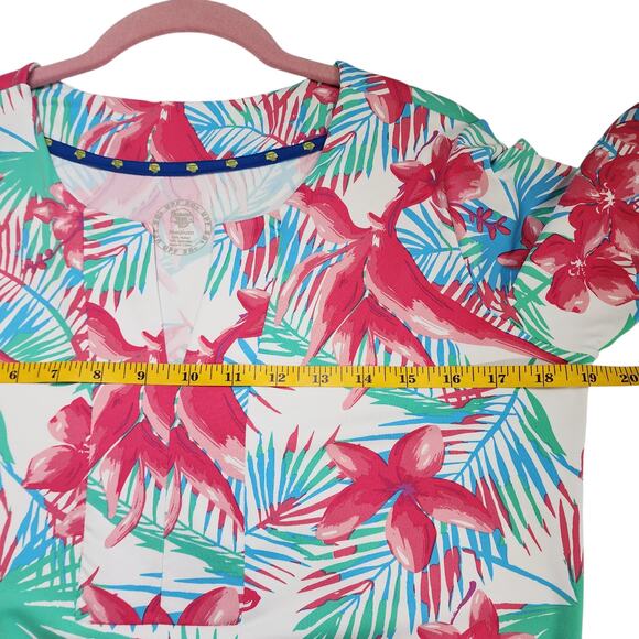 Banana Boat Womens UPF 50+ Sundress Size Medium Tropical Active Beach Split Neck - Picture 9 of 10